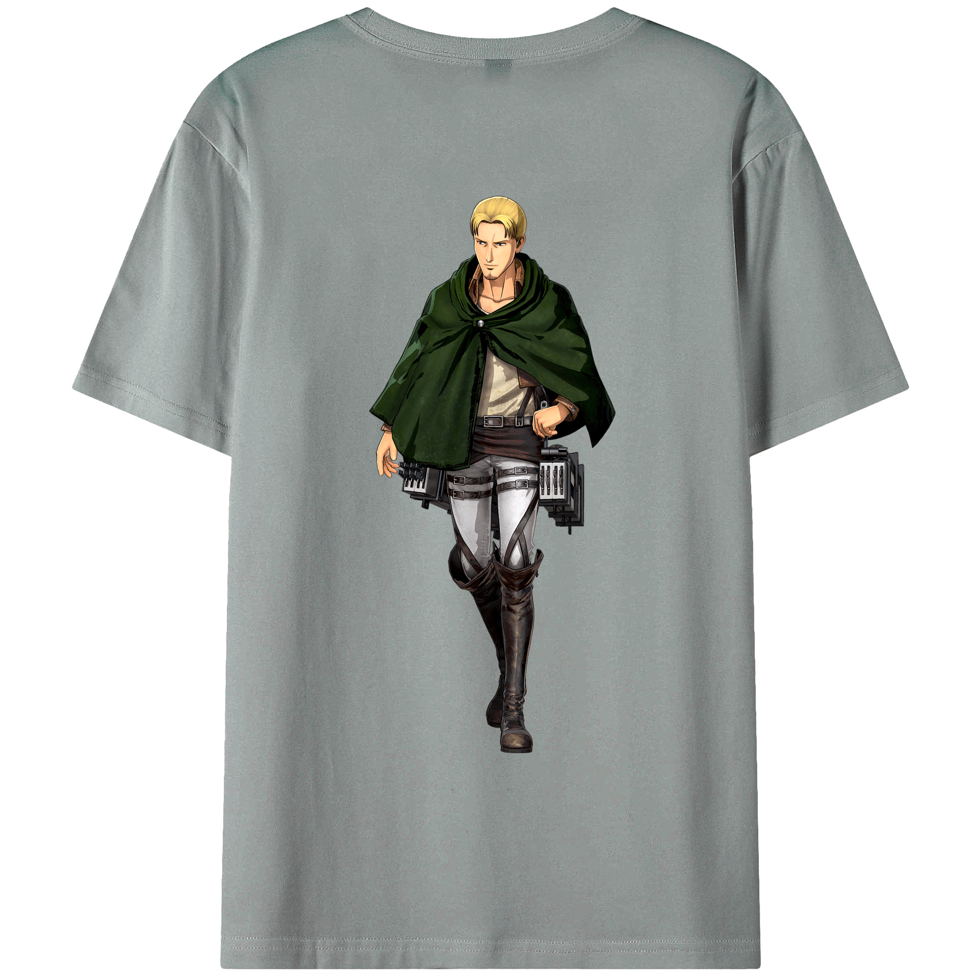 （画像用） 進撃の巨人 Attack on Titan 綿100％ メンズ半袖Tシャツ（バックプリント） 通気性